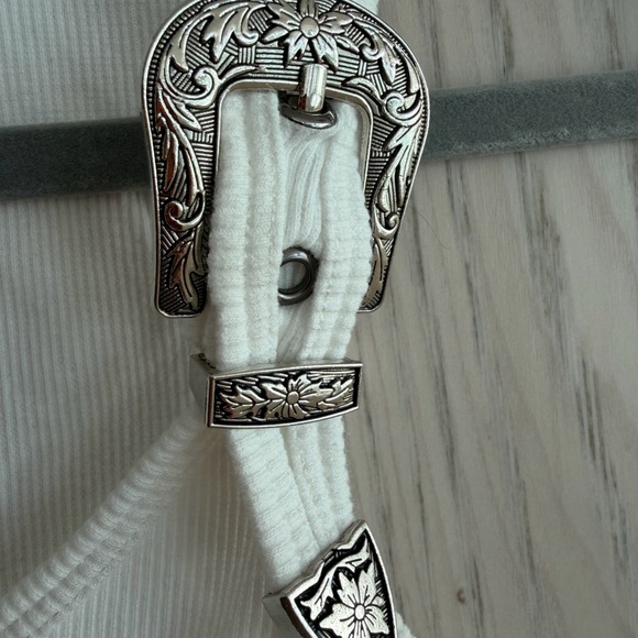 Pixie Market Ribbed White Top - Picture 5 of 5